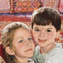 'Millie & Friend' painted by Anne Bobroff-Hajal, Award-Winning portrait artist