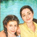'Sana & Lama' painted by Anne Bobroff-Hajal, Award-Winning portrait artist